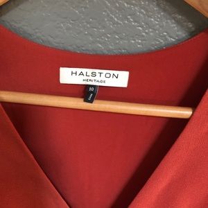 Halston Heritage V-Neck 3/4 bell sleeve Mini Dress